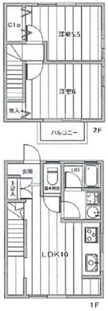 ツインズ谷中の物件間取画像